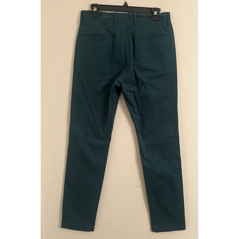 J Crew Pants 29x32 Green Chino 770 Straight Leg Holiday Slacks 97% Cotton - Picture 2 of 9